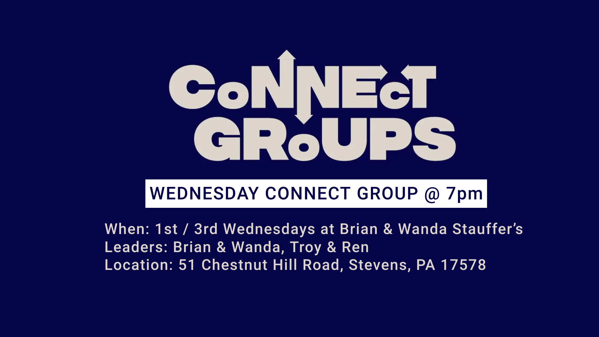 Wednesday Connect Group