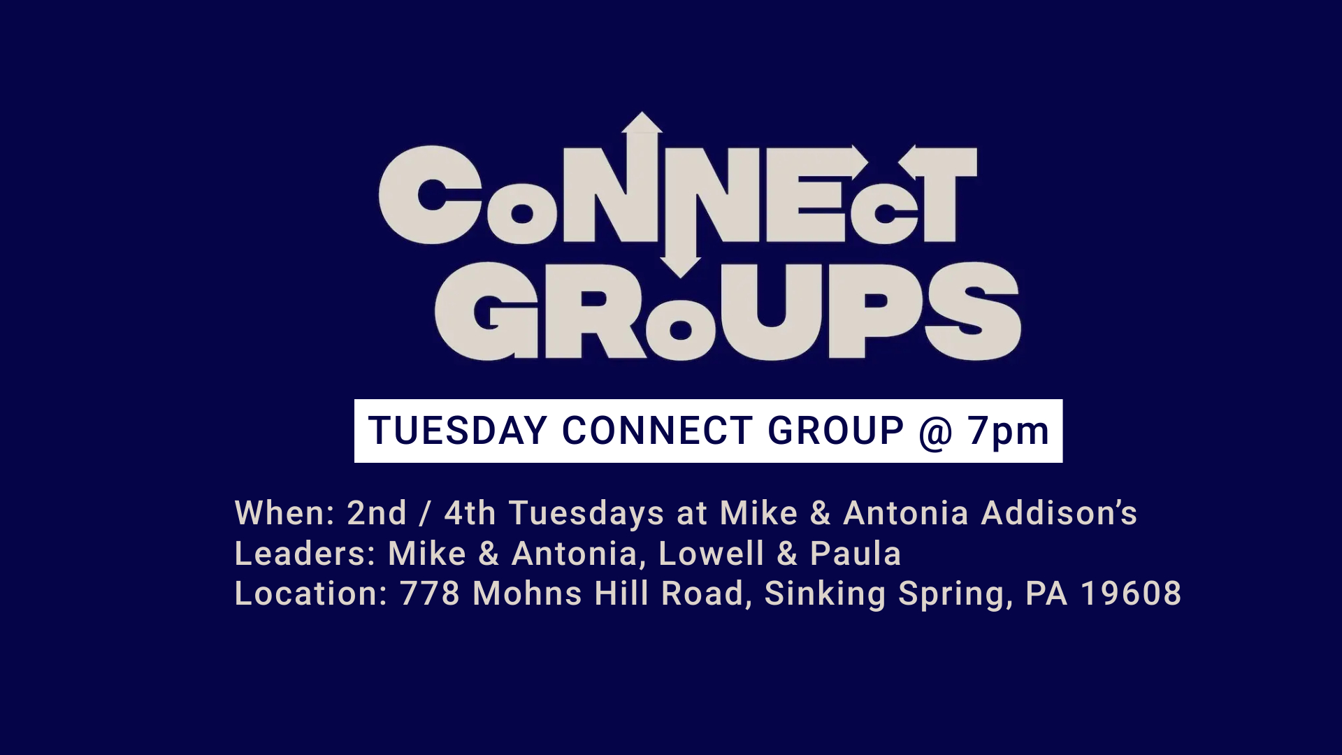 Tuesday Connect Group